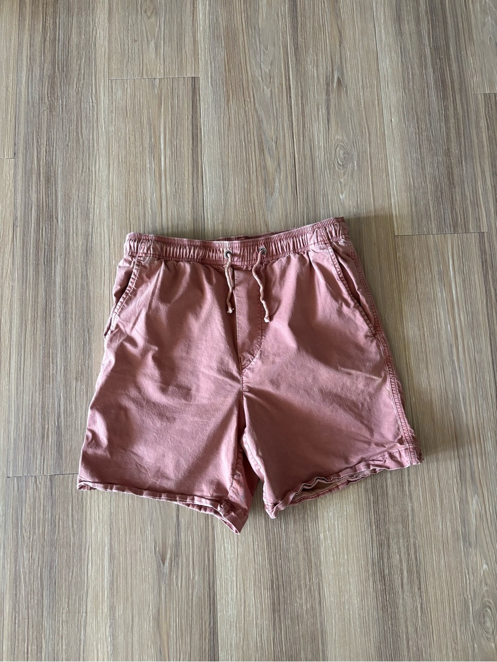 American Eagle Shorts Flex Chino Flat Front Orange Drawstring Men XS Preppy